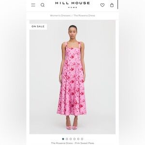 Hill House Pink Floral Women's Dress Rowena XS